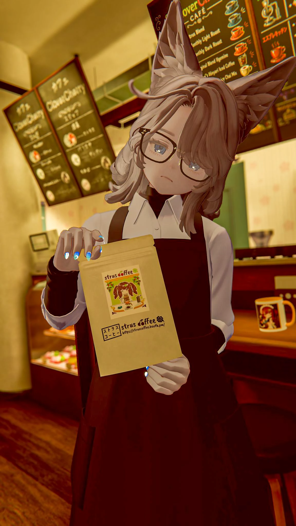 第一回カフェCloverCherry Catalystフォトコン応募作品 まんだこむぎ（@manda_vrc）
