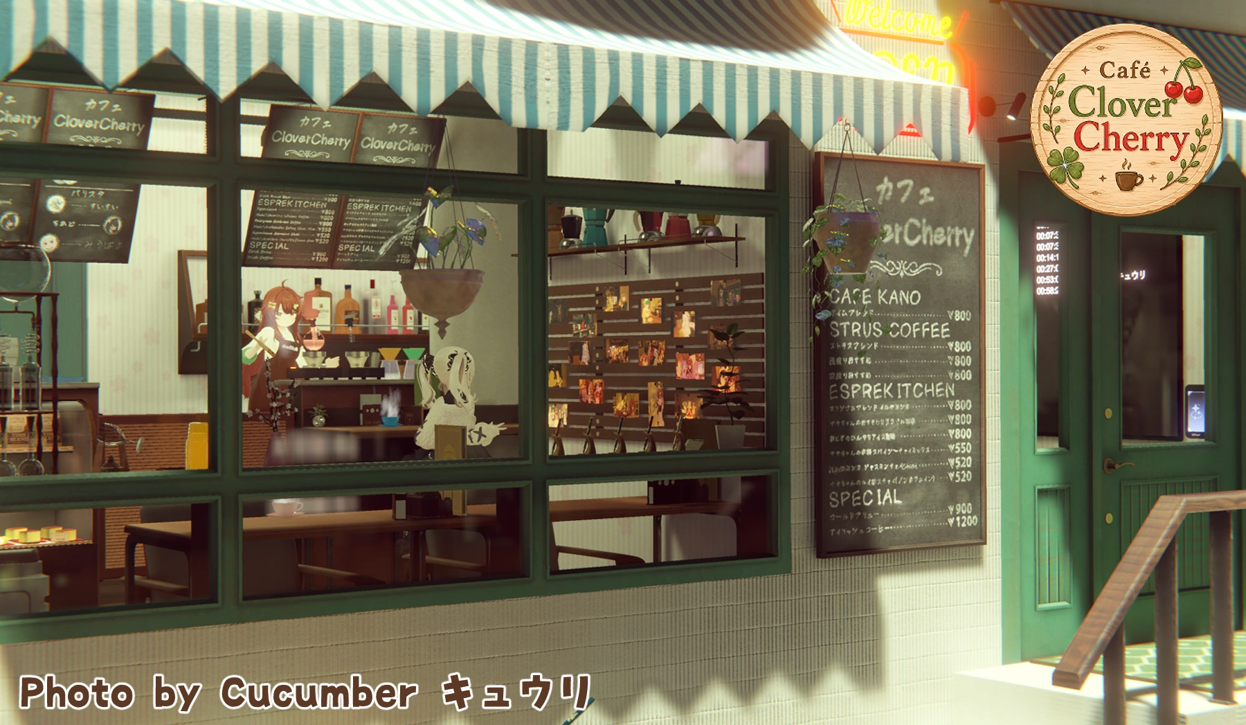 カフェCloverCherryのVRChatワールド
